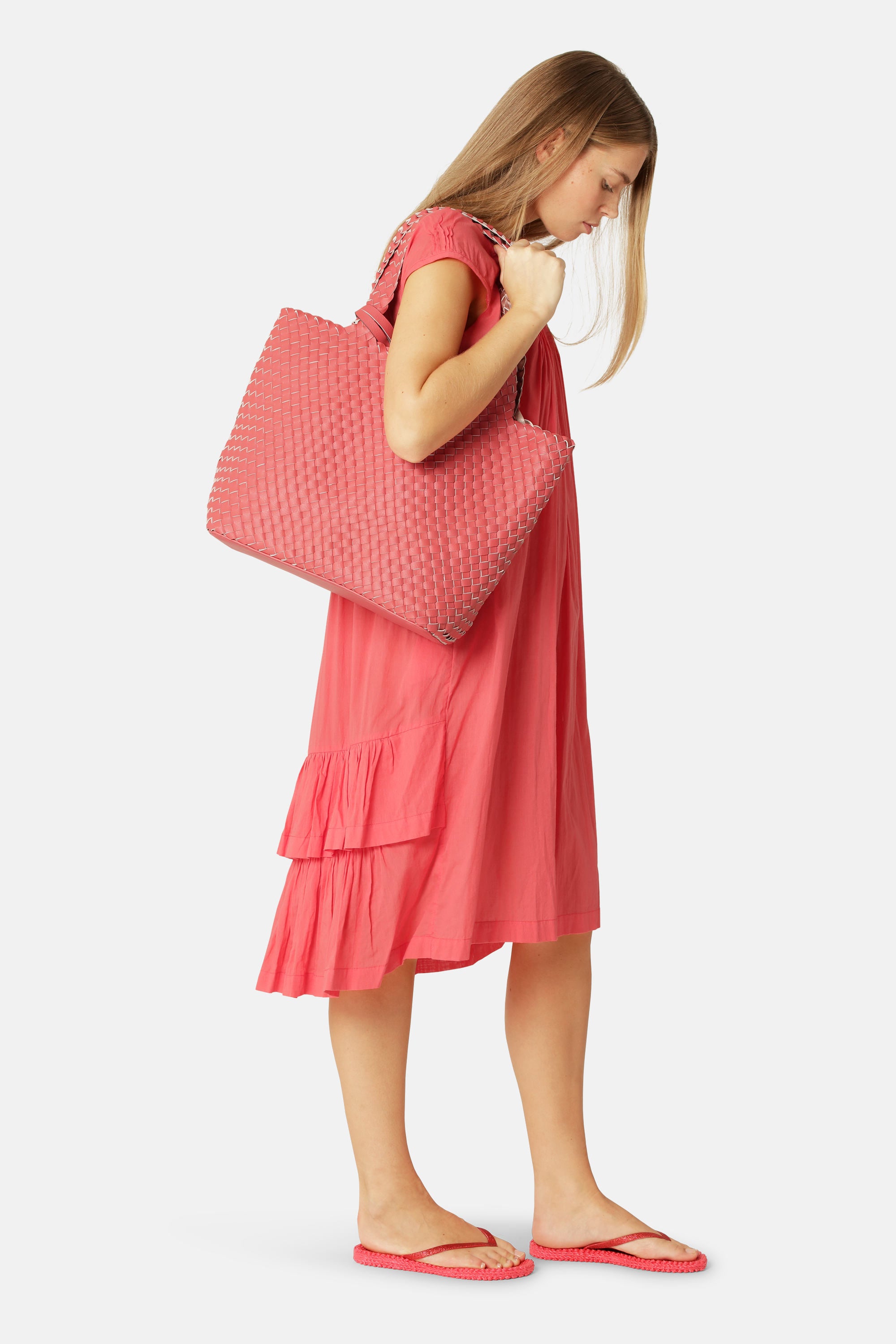 Tote Bag Flätad - Durbarry Metallic Rose